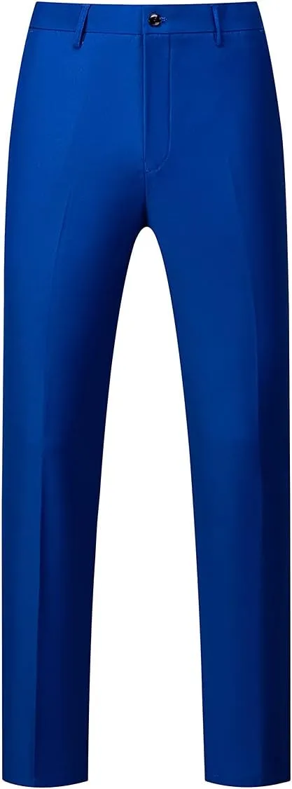 Rogers & Morris Suits for Men Slim fit 3 Piece Solid Essential One Button Suit Set Blazer with Pants and Vest