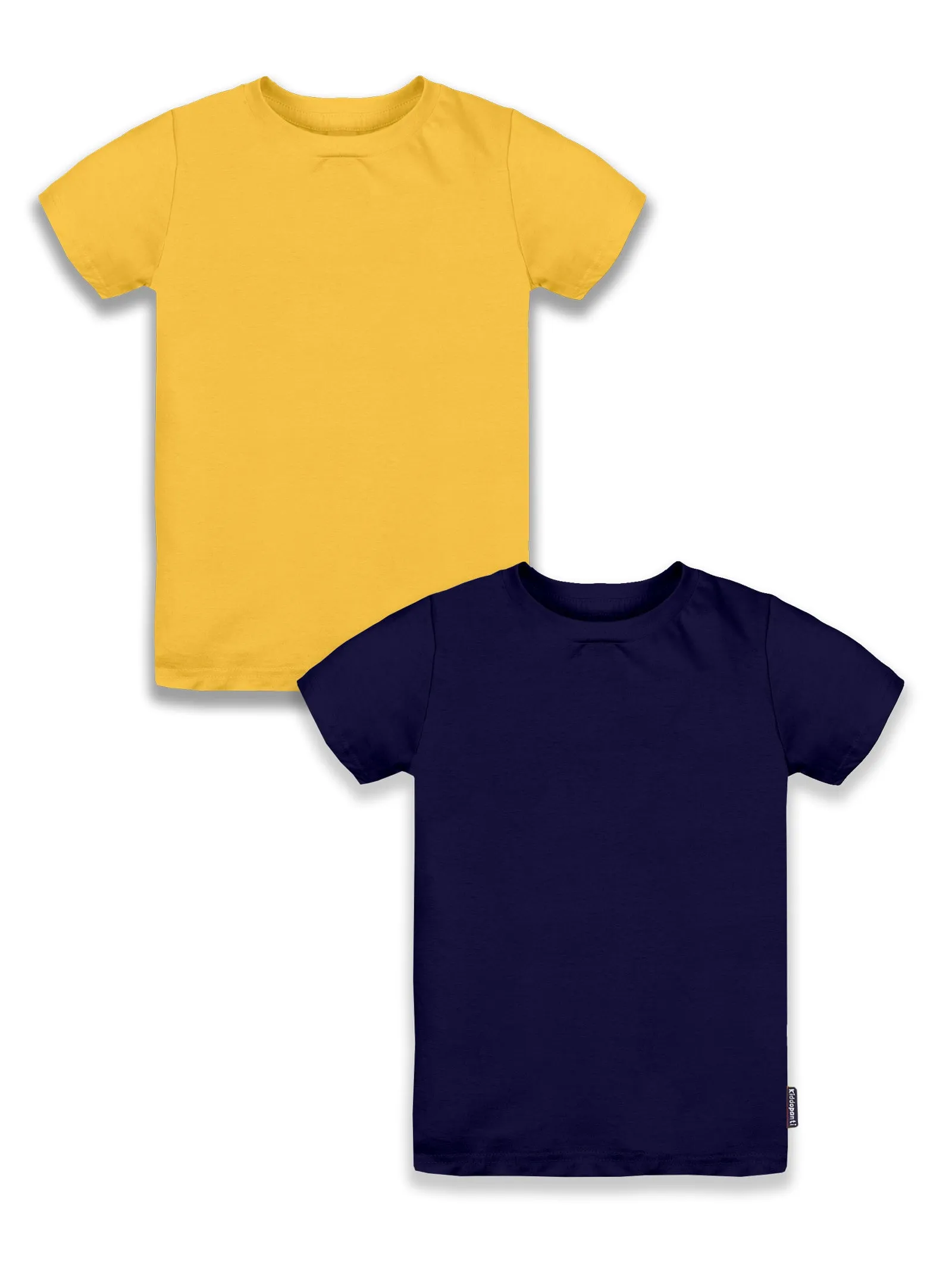 Solid Half Sleeve Round neck Tee Pack of 2