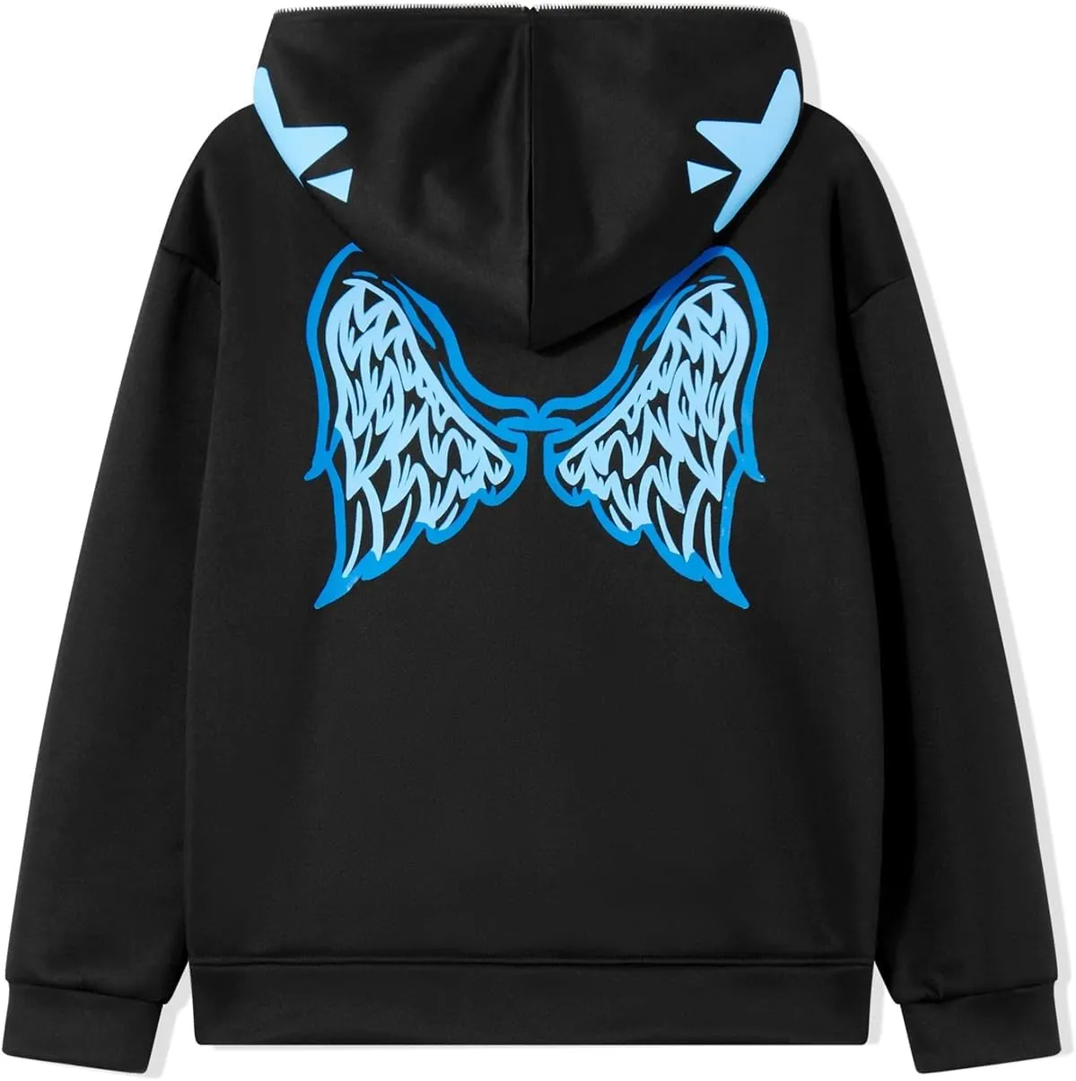 Sunwittafy Y2k Hoodie Men Women Letter Graphic Zip Up Hoodie Spiderweb Grunge Oversized Sweatshirt Sweater Demon Jacket