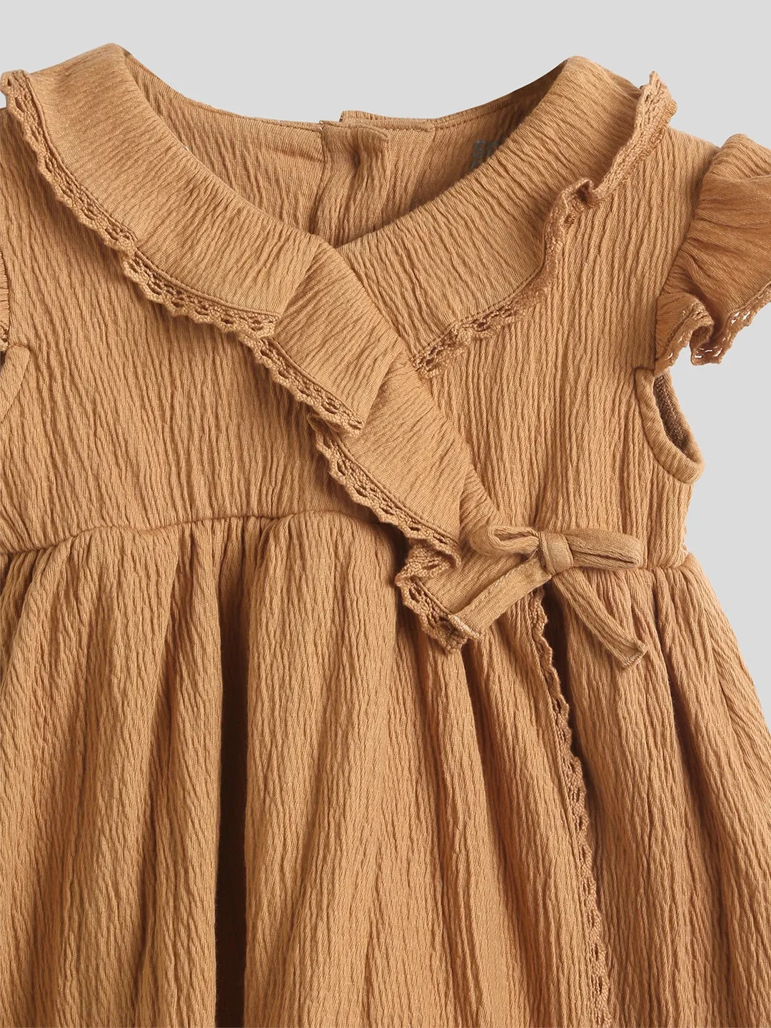 Textured Wrap Around Dress