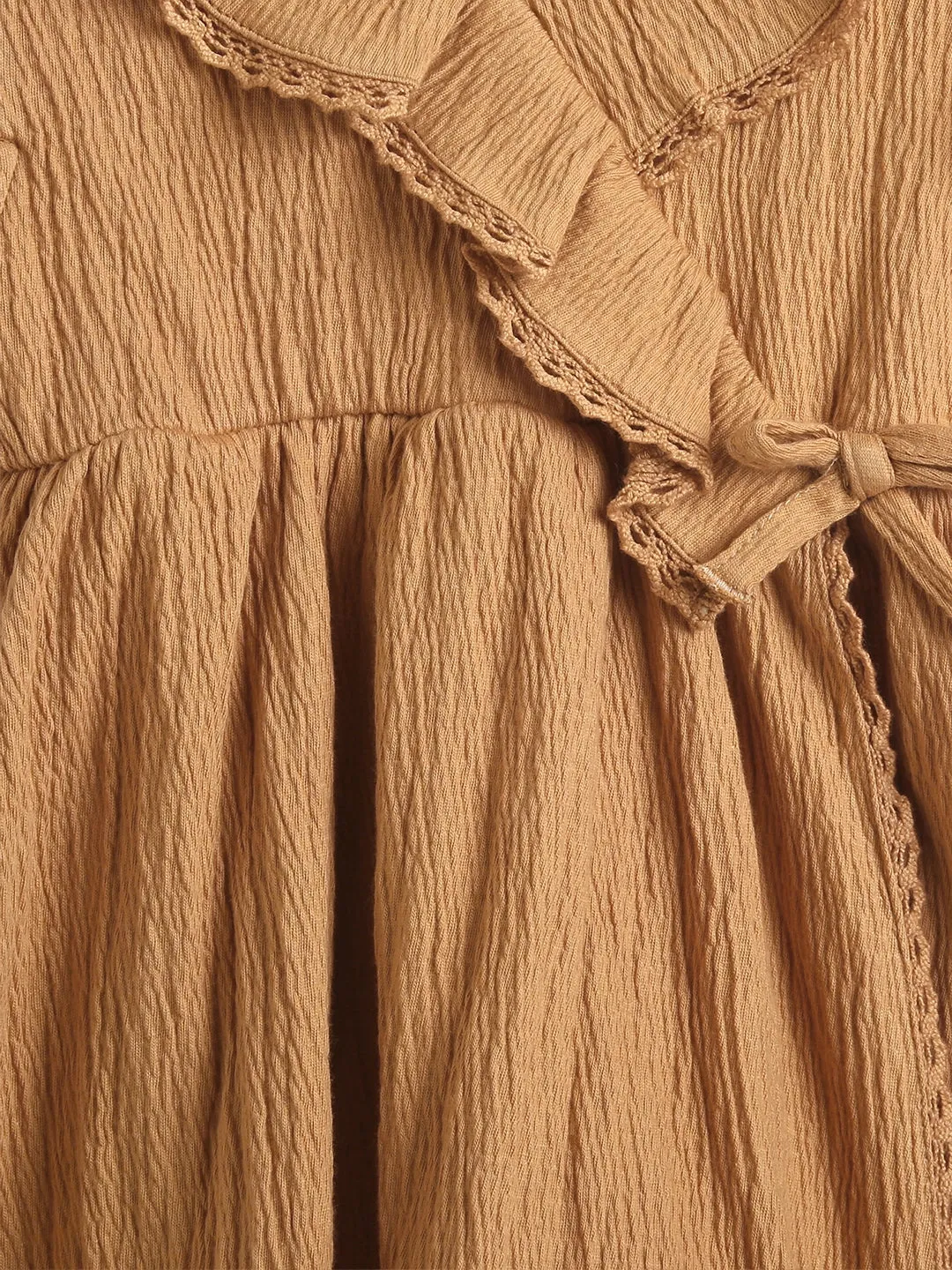 Textured Wrap Around Dress