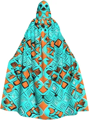 Turquoise Wonders Hooded Cloak Party Decoration Cape for Carnival Cosplay Costumes Masquerade and Theme Parties