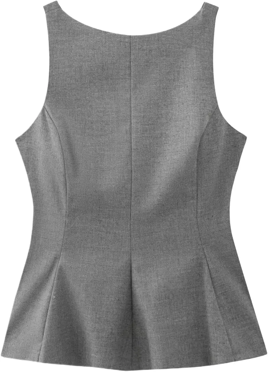 Women's Bow Tie Tank Top - Spring/Summer Cotton Broadcloth Camisole with Thin Shoulder Straps