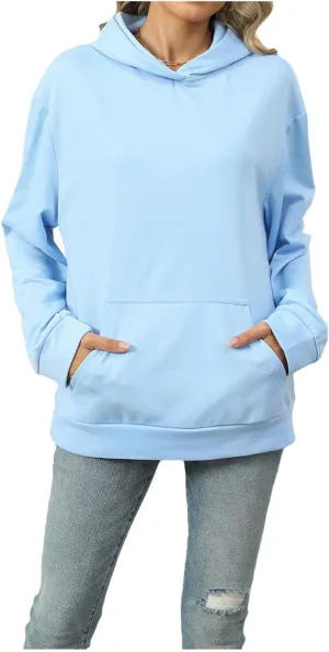 Womens Hoodies Oversized Sweatshirts Casual Long Sleeve Pullover Fall Clothes with Pocket