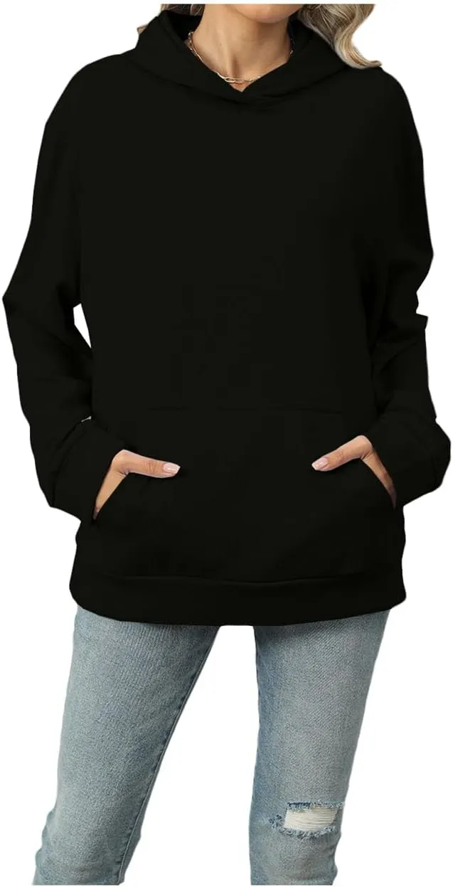 Womens Hoodies Oversized Sweatshirts Casual Long Sleeve Pullover Fall Clothes with Pocket