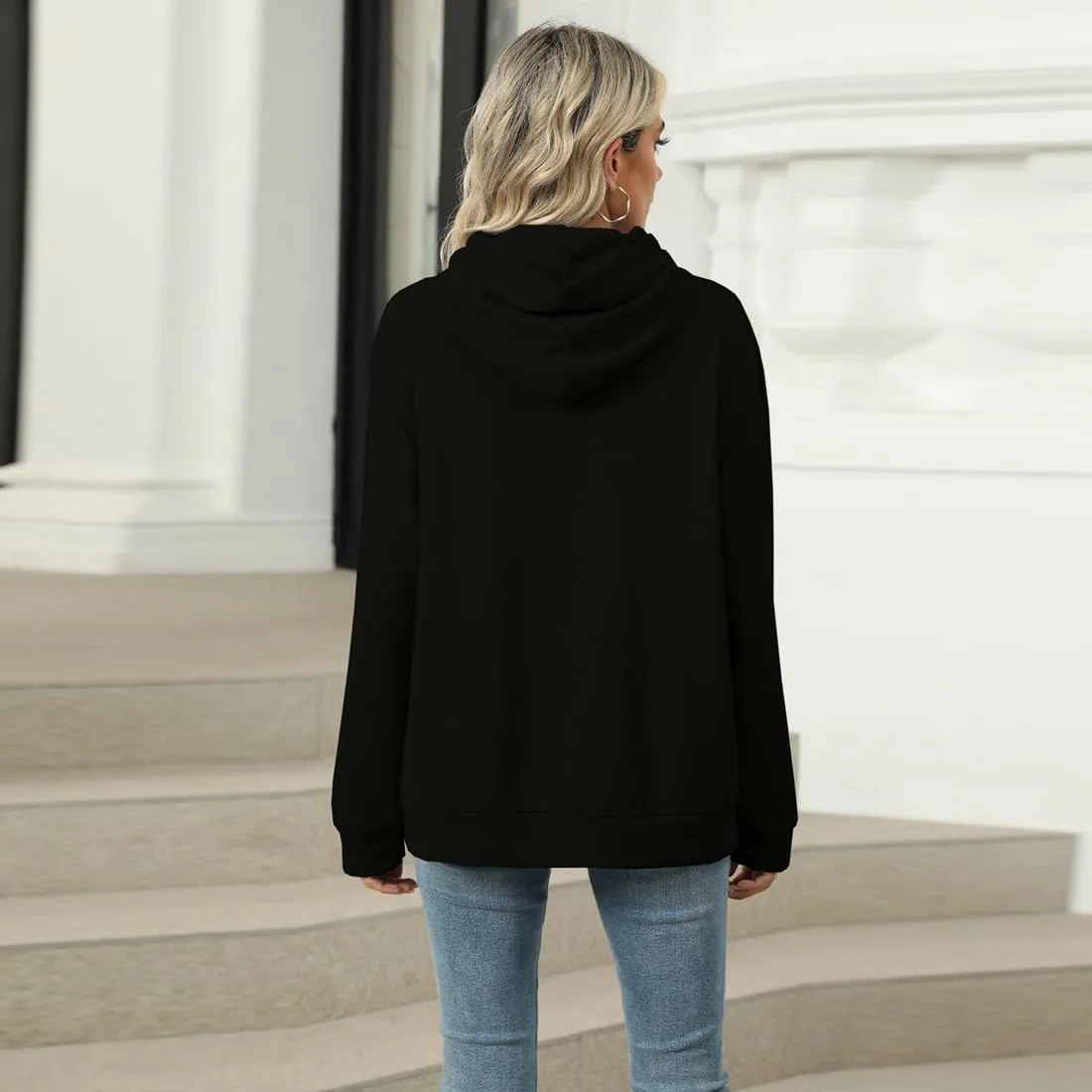 Womens Hoodies Oversized Sweatshirts Casual Long Sleeve Pullover Fall Clothes with Pocket