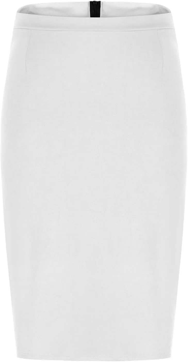 Women's Pencil Skirt Tummy Control Bodycon Skirts Below Knee Office Skirt Business Work Skirt Stretch Zip Up Skirt