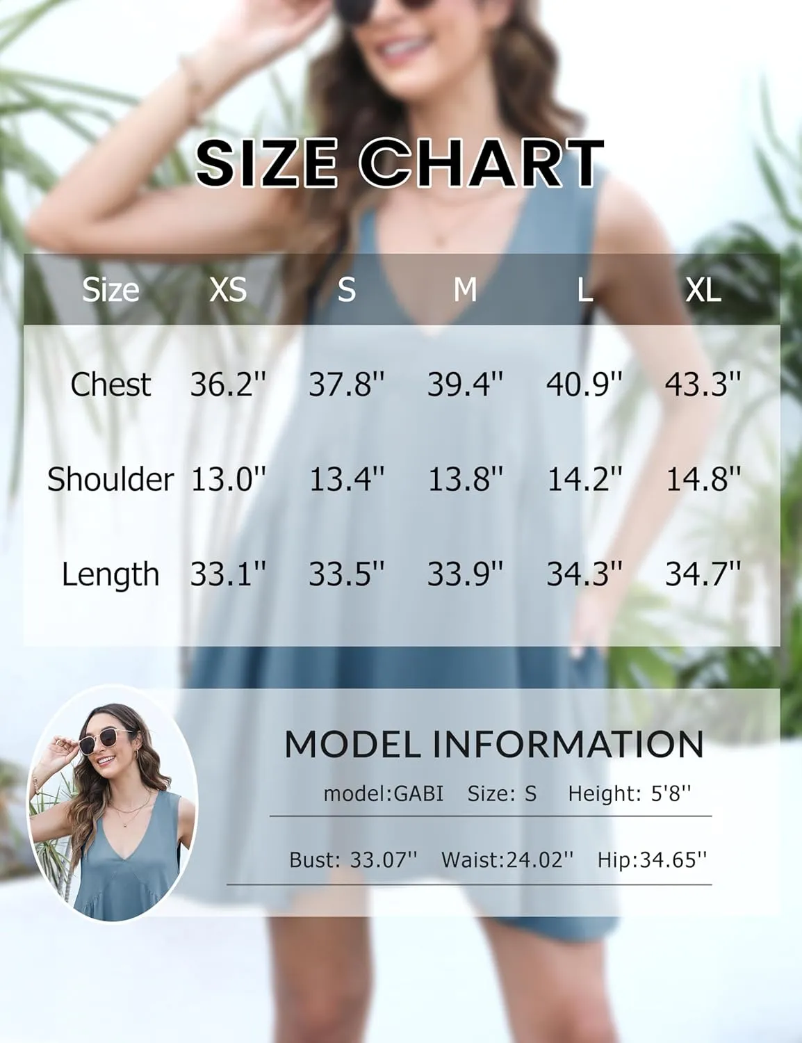 Womens Summer Mini Dress V Neck Sleeveless Tunic Beach Pleated Sundress with Pockets