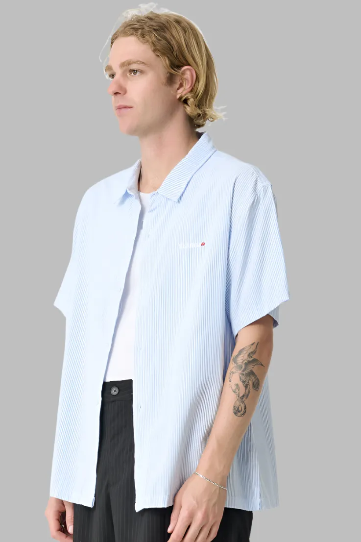 X-LARGE 91 OXFORD SS SHIRT - BLUE STRIPE