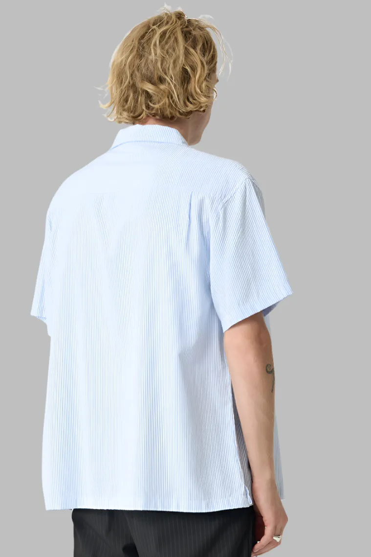 X-LARGE 91 OXFORD SS SHIRT - BLUE STRIPE
