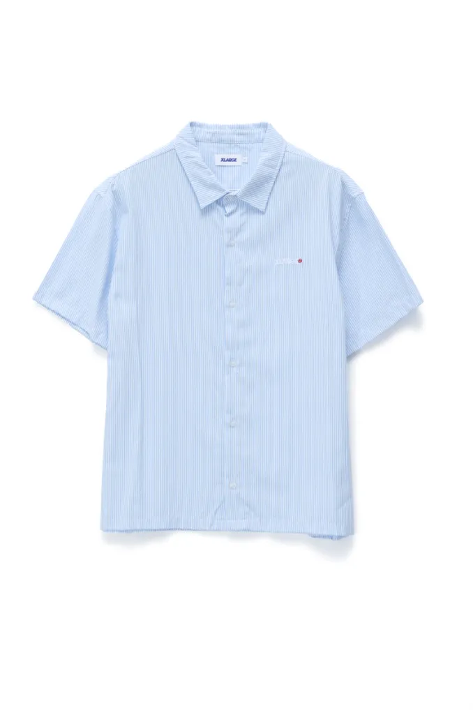 X-LARGE 91 OXFORD SS SHIRT - BLUE STRIPE