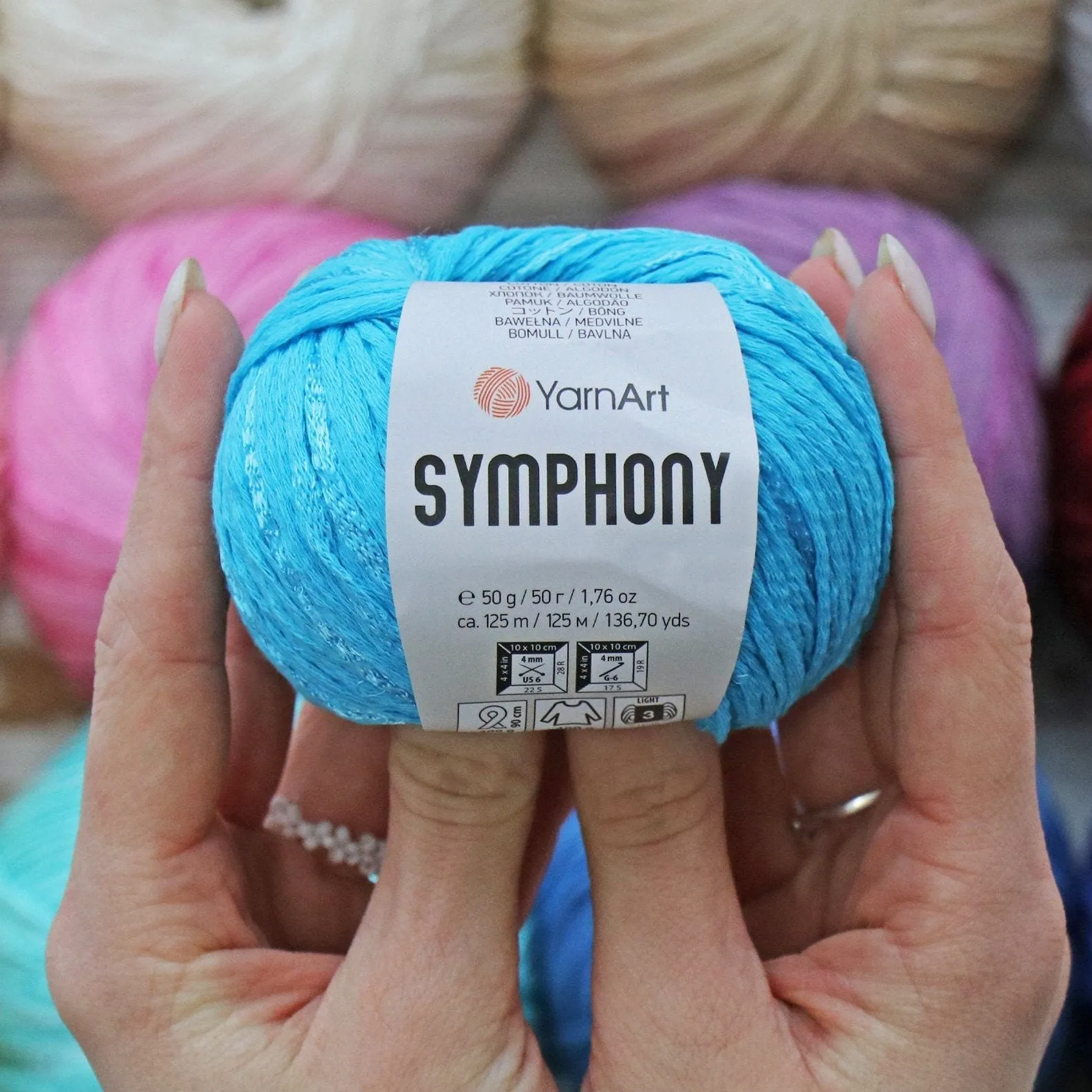YarnArt Symphony, 23 Colors, 1.76 oz / 136 yards
